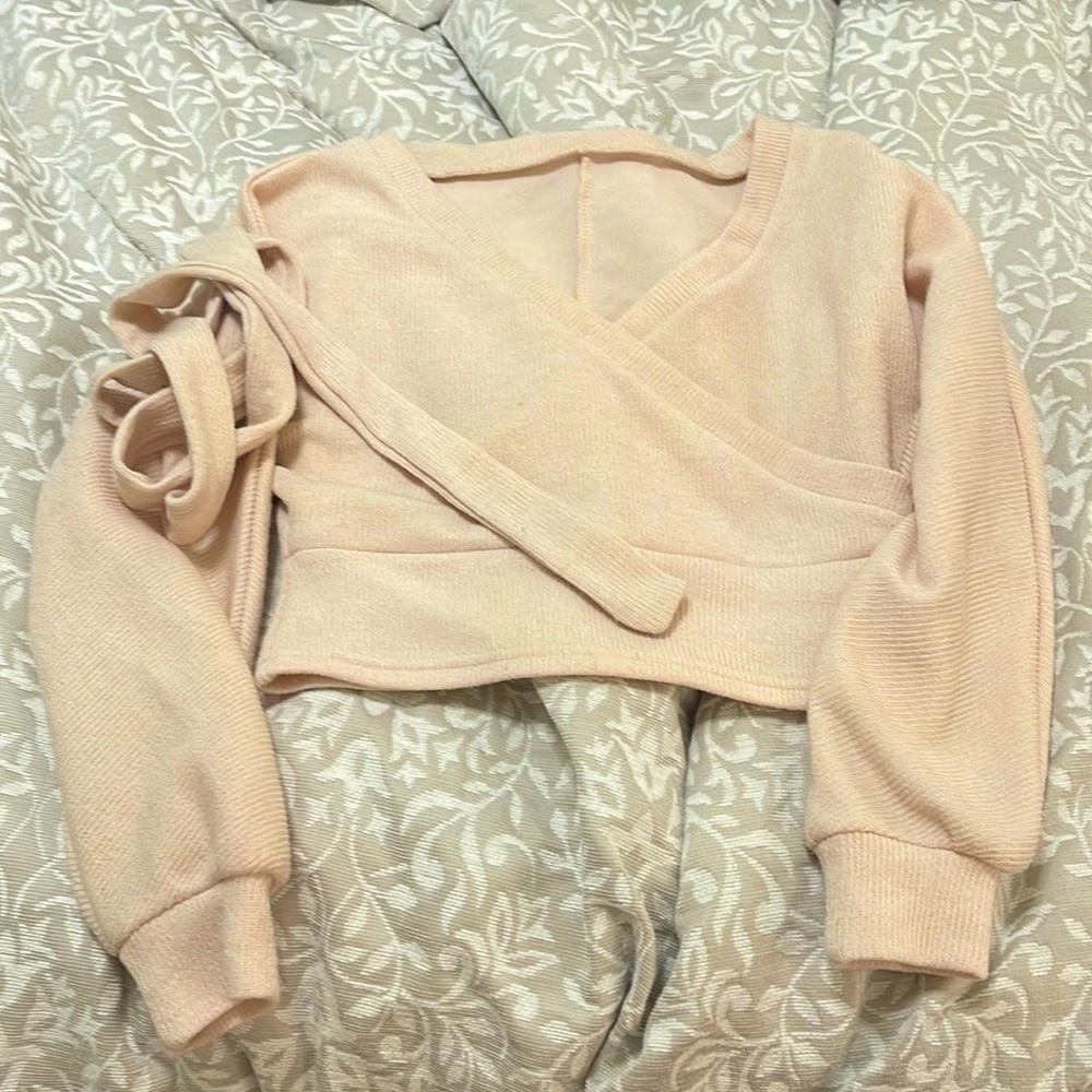 Crop fashion sweater